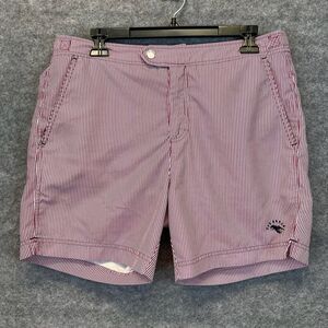 Ted Baker Men’s Lobster Embroidered Red White Stripe Shorts Size 3 (W34) EUC